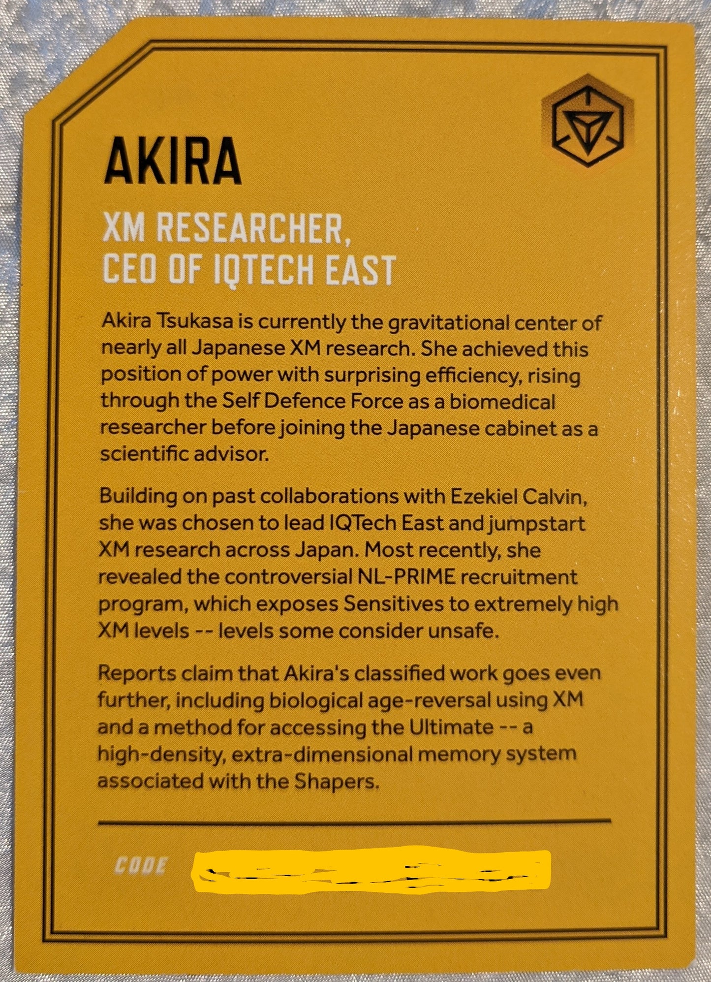 2017 Akira Character Card - includes passcode
