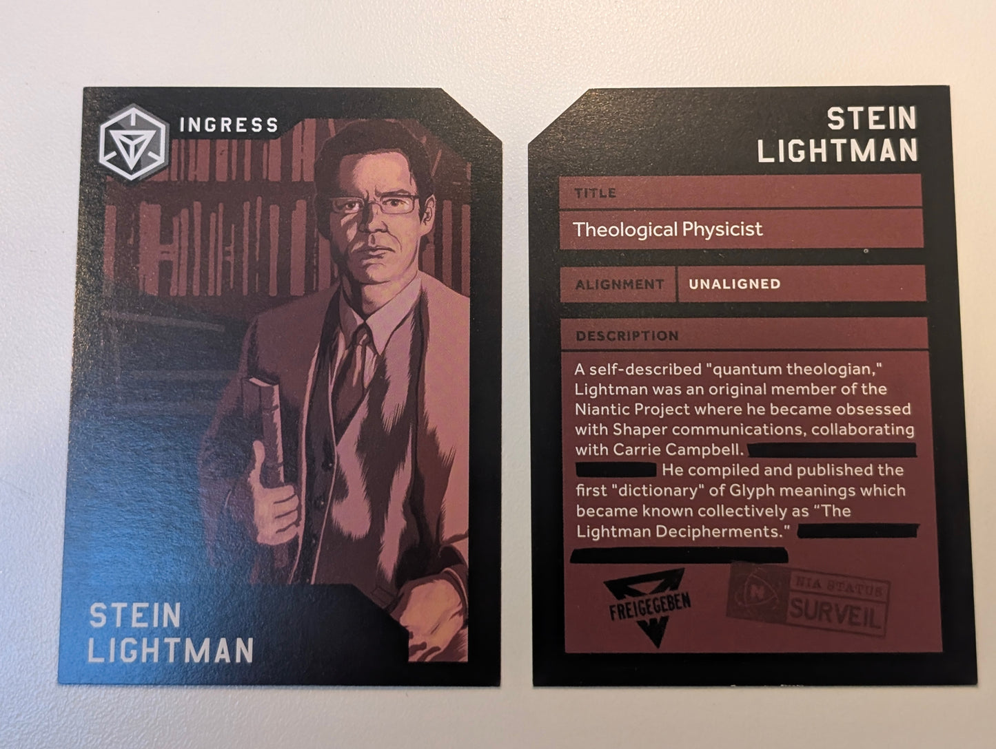 STEIN LIGHTMAN Legacy Character Card - NO PASSCODE