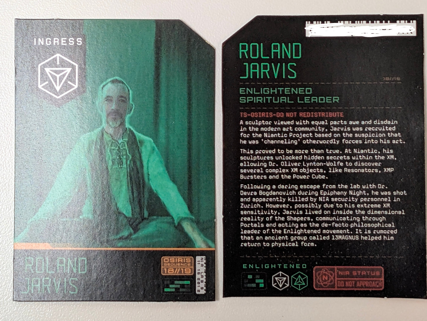 2018 ROLAND JARVIS Character Card - includes passcode