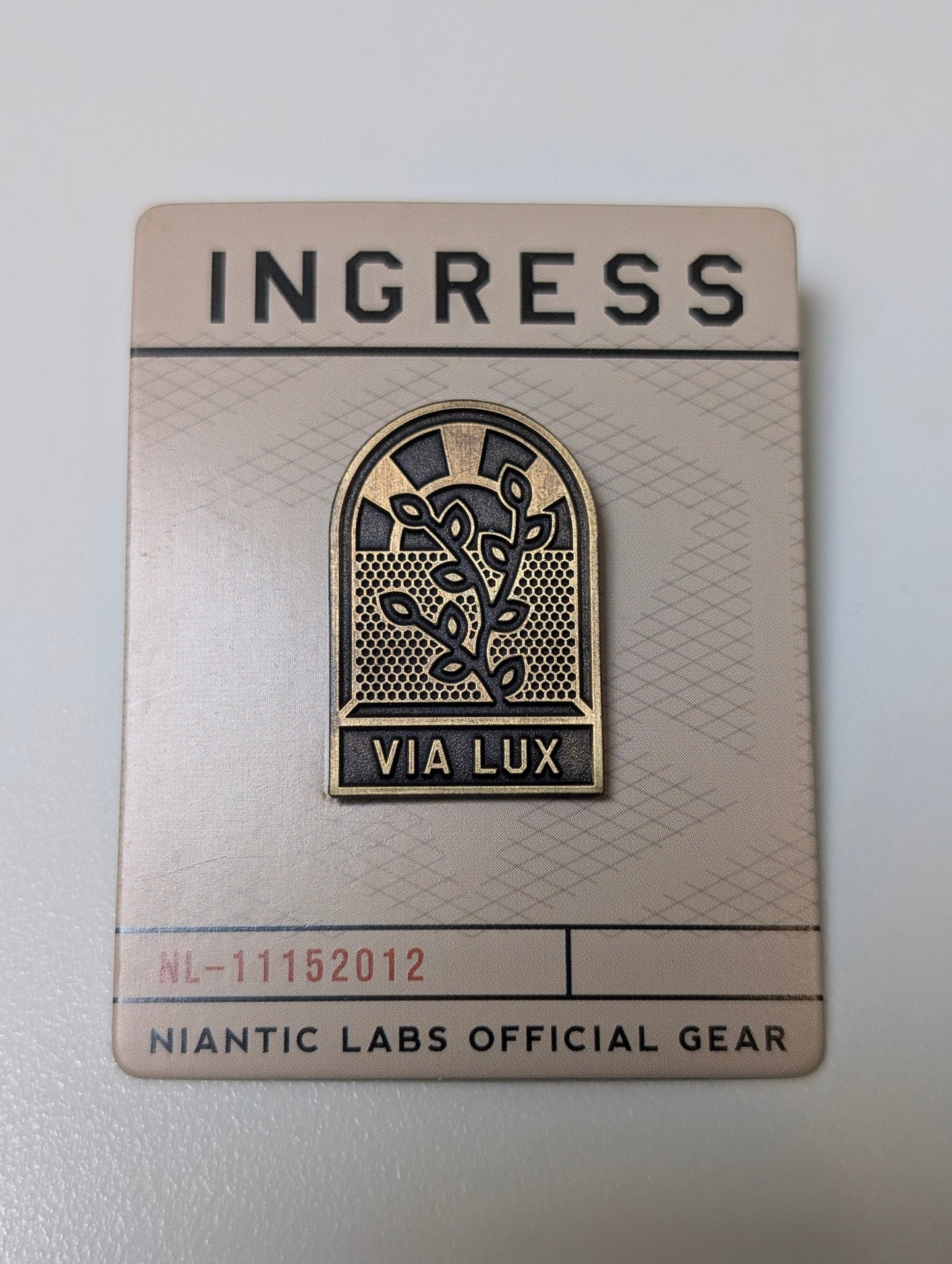 Gold Via Lux Pin