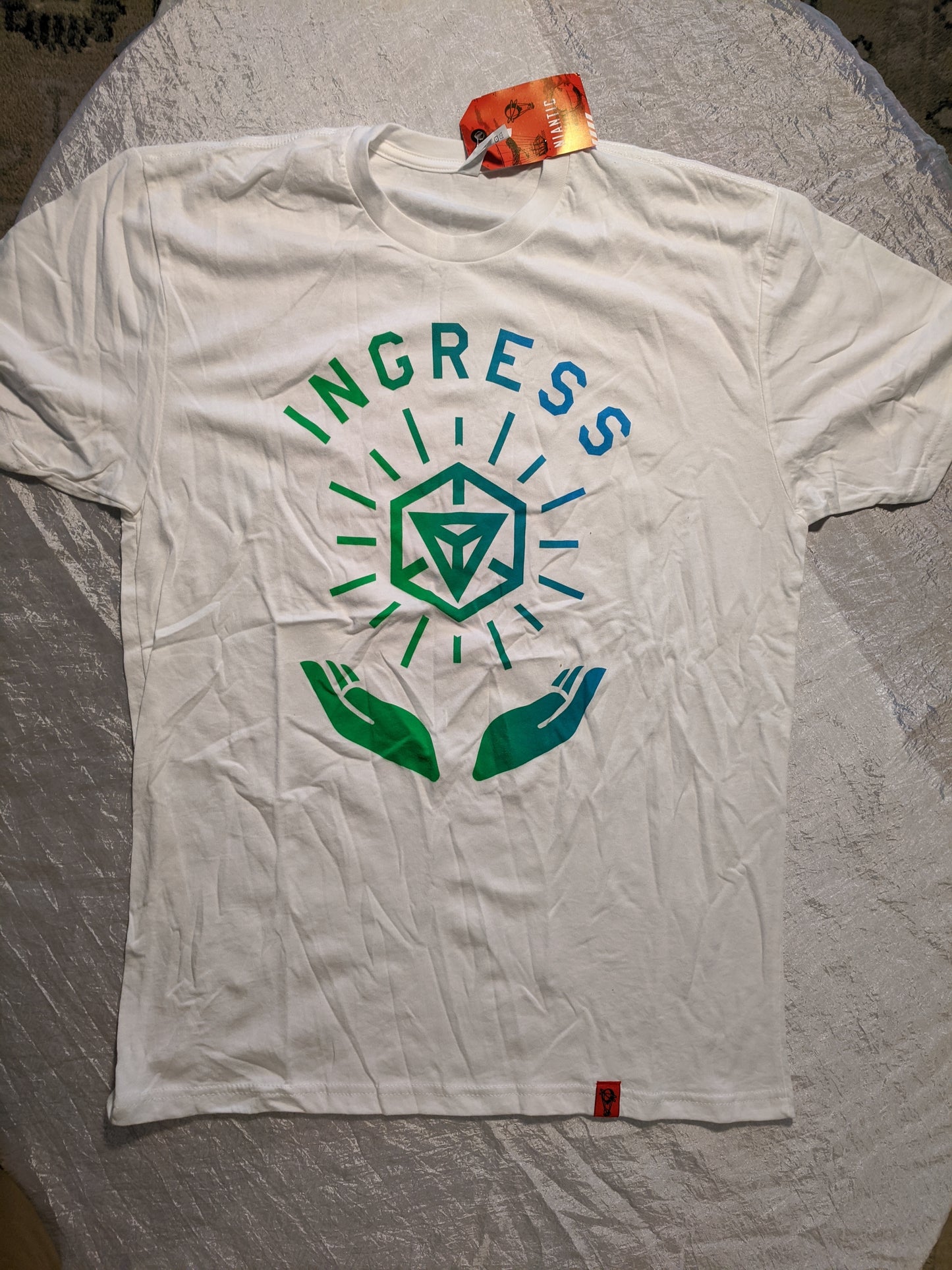 Ingress XFac White and Teal Shirt