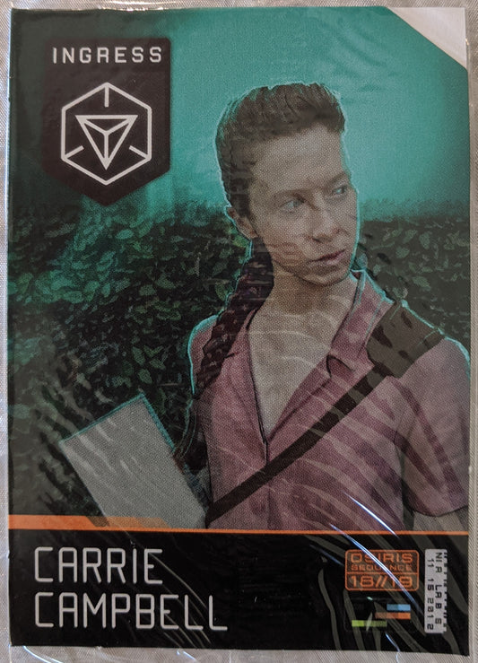 Carrie Campbell medal card 2018 - includes passcode