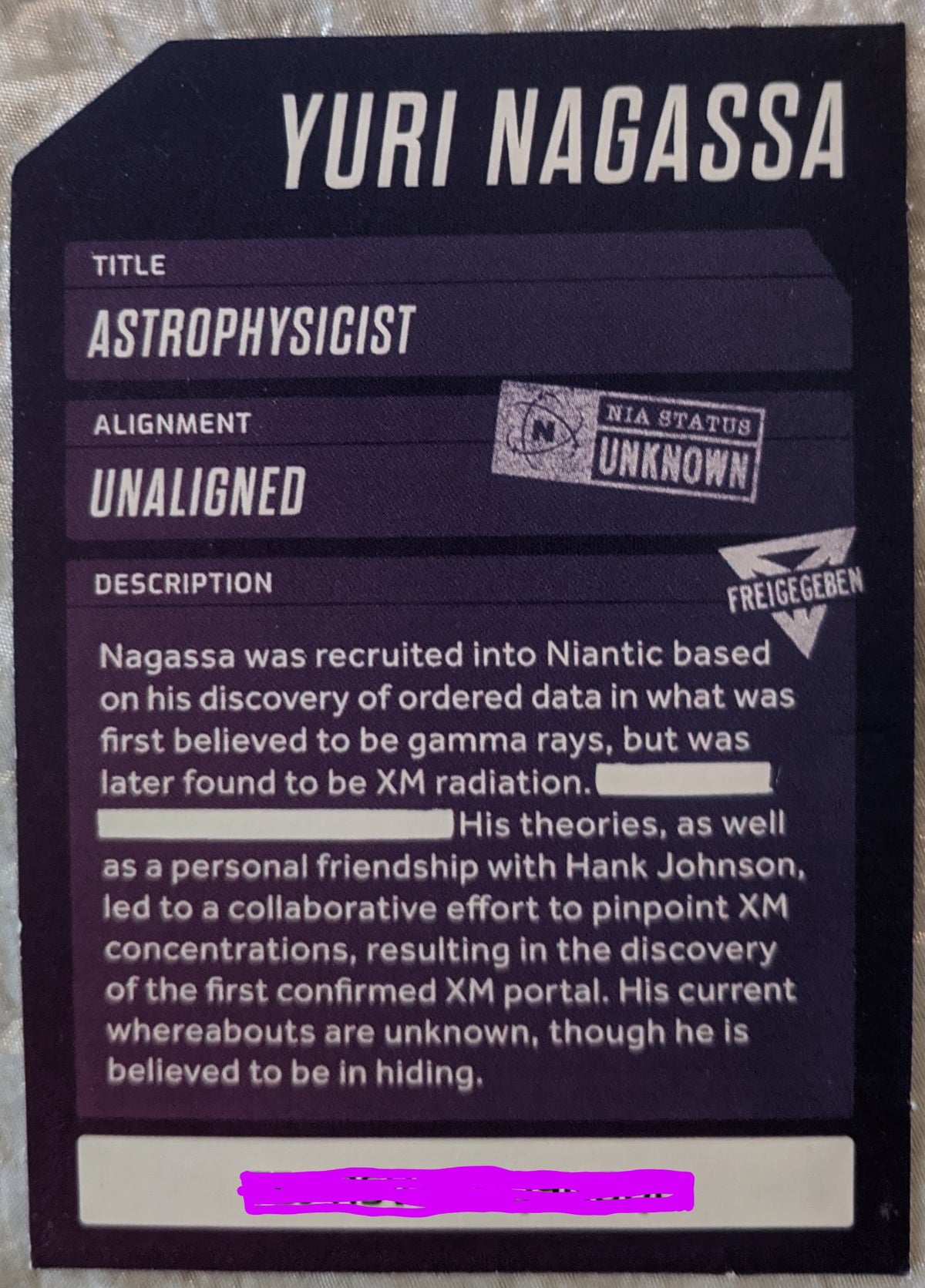 Yuri Nagassa Card
