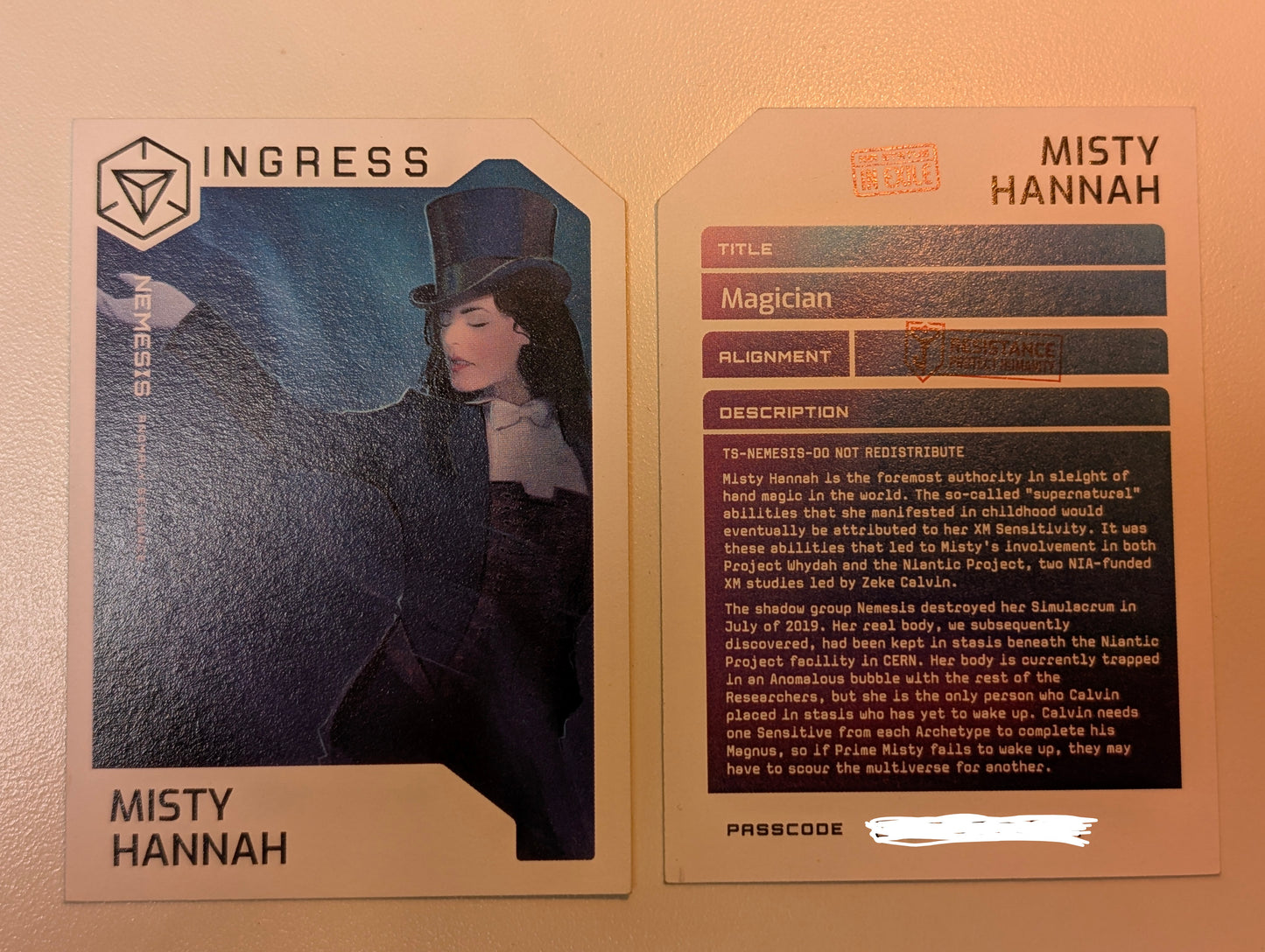 2019 Misty Hannah Card - includes passcode