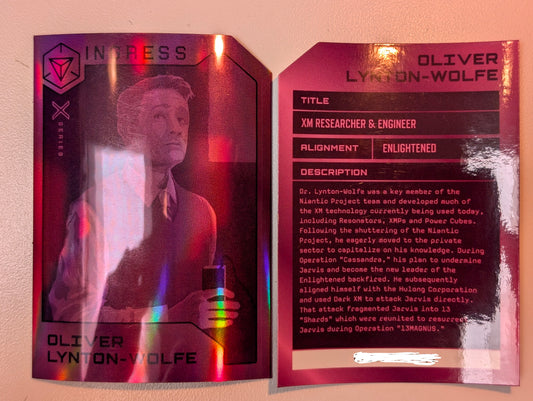 Ingress X Series Oliver Lynton-Wolfe Hologram Card - includes passcode