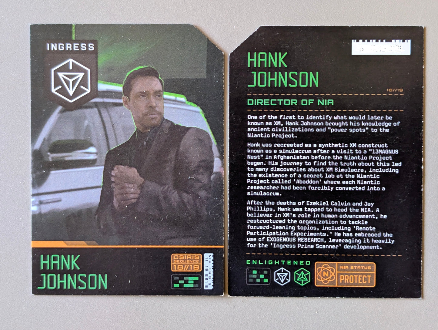 2018 Hank Johnson Director of NIA Character Card - includes passcode