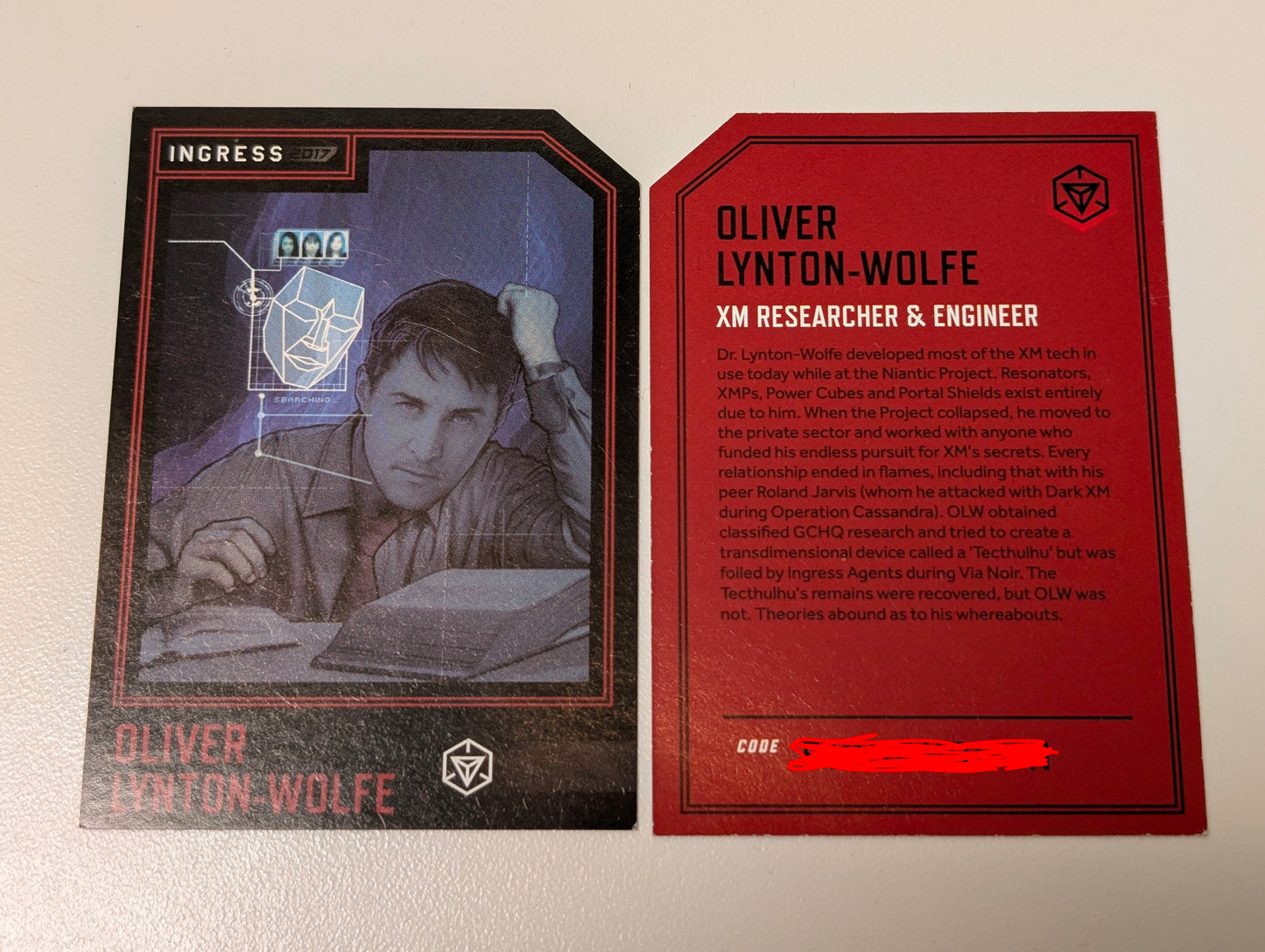 2017 Oliver Lynton-Wolfe Character Card - includes passcode