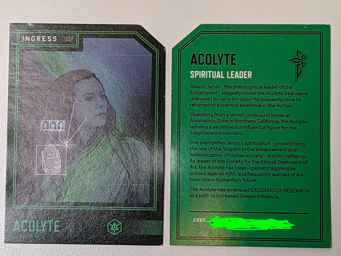 2017 Acolyte Character Card - includes passcode